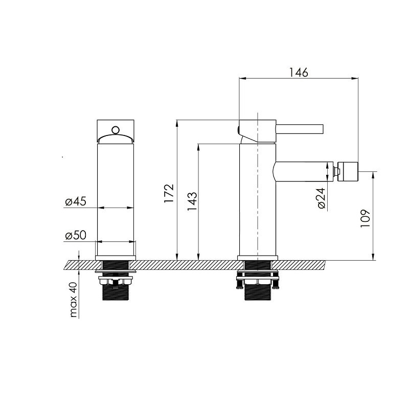 Смеситель для биде VOLLE CRUZE cepillado oro золото 1547.020115 Киев - изображение 3
