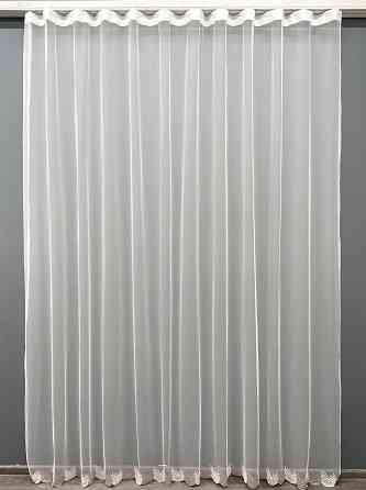 Тюль VR-Textil 1463т Грек-сетка с вышивкой Молочный с пудровым 300х270 см (42-0331) Киев