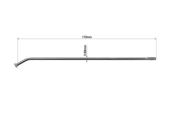 Scrambler 250 Спиця заднього колеса L=170мм, D=3,9мм, чорний (без ніпеля) Киев