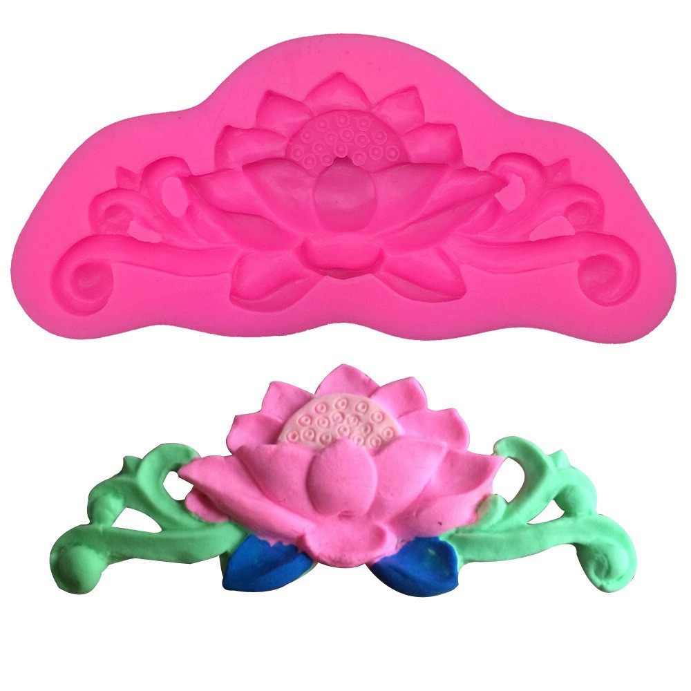Молд силиконовый Цветок лотоса 42 на 96 мм розовый Киев - изображение 4