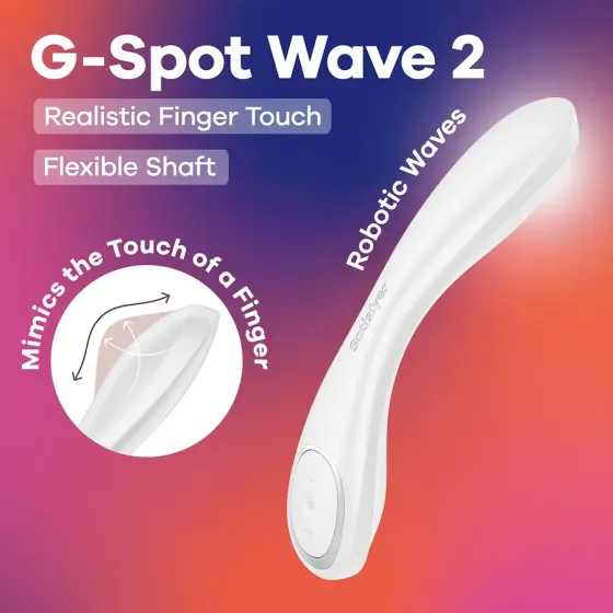 Вібратор Satisfyer G-Spot Wave 2 White, імітує доторкання пальця Львів