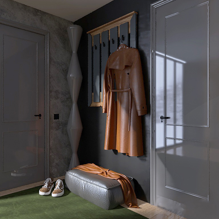 Вешалка настенная Эверест Нордик-900 90х6х110 см Графит + Дуб крафт золотой (DTM-5518) Львов - изображение 3