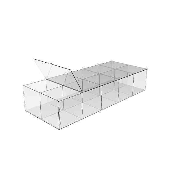 Коробка акрилова EKOSTAR 624х255х130 з кришкою Київ