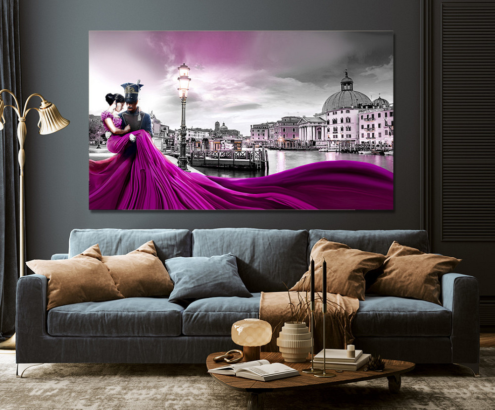 Картина холст у вітальню / спальню Закохані   MLP_46  ( 60х30см ) 70x140 см Київ - фото 3