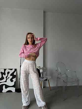 Жіночі трендові мереживні штани гіпюр + масло Одеса