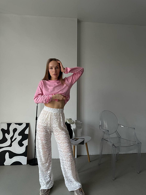 Жіночі трендові мереживні штани гіпюр + масло Одеса - фото 2