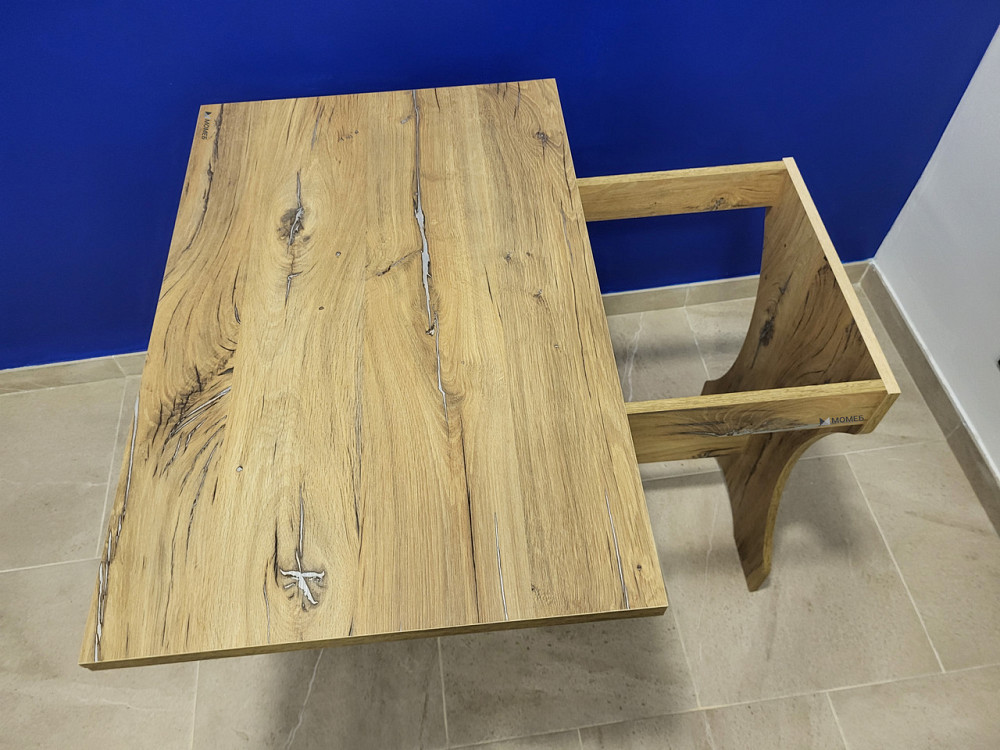 Стол для кухни - раскладной Ш89хГ59хВ76 см - Дуб Флагшток Львов - изображение 4