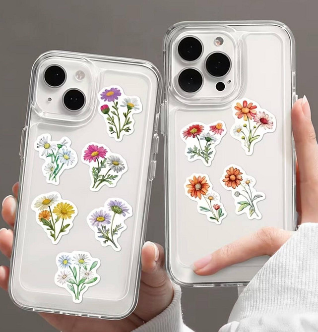 Набор наклеек цветы 500 шт декоративные стикеры для телефона ноутбука скрапбукинга Киев - изображение 4