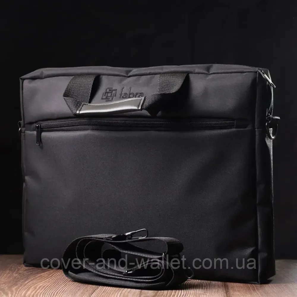 Практичная деловая сумка для ноутбука из качественного полиэстера черного цвета FBR Киев - изображение 9
