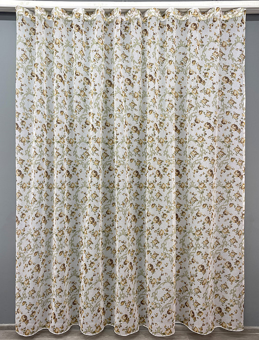 Тюль батист, колекція "Flora" колір білий з різнокольоровим принтом 917т Київ - фото 10