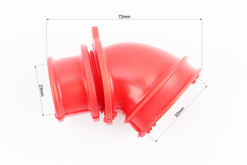 Патрубок фільтра повітряного Suzuki AD50 LET'S, силікон (ЧЕРВОНИЙ) Киев - изображение 2