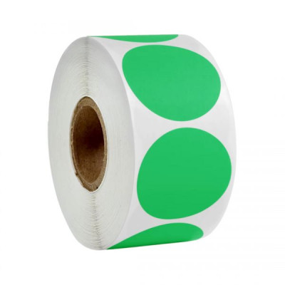 Этикетка UKRMARK термо ECO 38x38/0.1тыс, круг, зеленый (900390) Винница - изображение 1