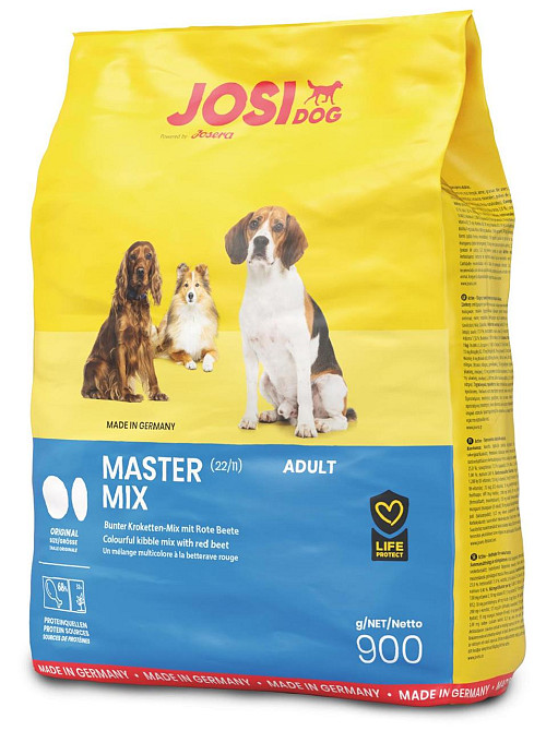 Сухий корм Josera JosiDog Master Mix (ЙозіДог Мастер Мікс) корм для собак мікс різнокольорових крокет, 900 г Вінниця - фото 1