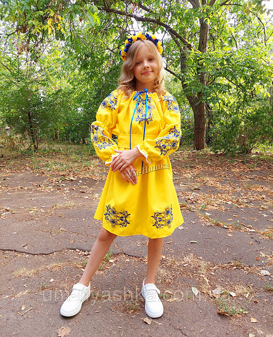 Сукня вишиванка жовто-синя Кривий Ріг - фото 2