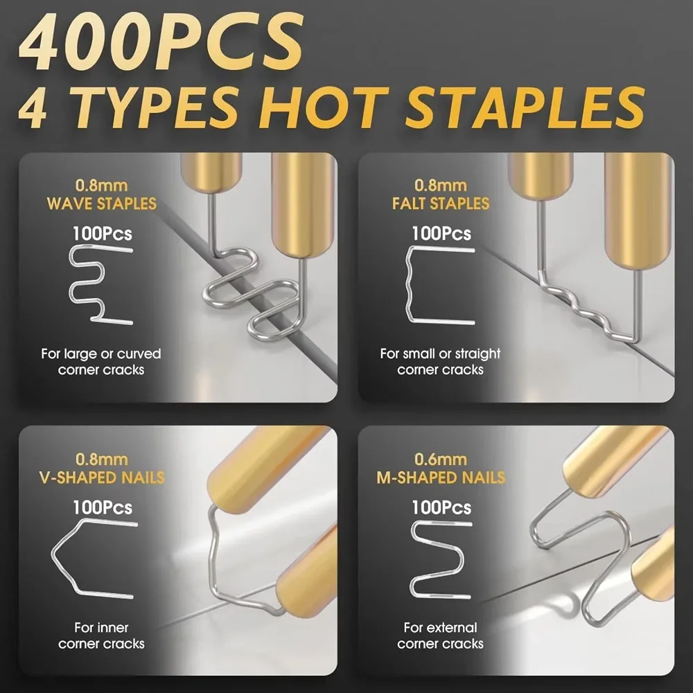 Гарячий степлер H50 зі скобами для ремонту пластикових деталей Червоний Київ - фото 4