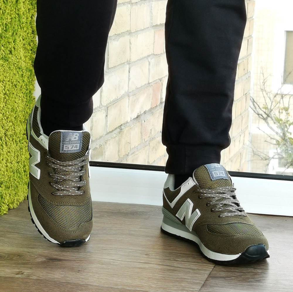 Кроссовки New Balance 574 Хаки Мужские Зелёные Нью Баланс (размеры: 40) - 74-11 Днепр - изображение 6