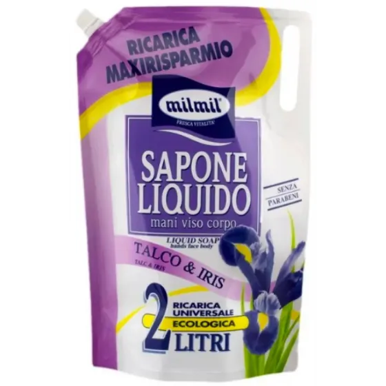 Жидкое мыло Milmil Sapone Liquido talco & iris Тальк и ирис 2000 мл Львов