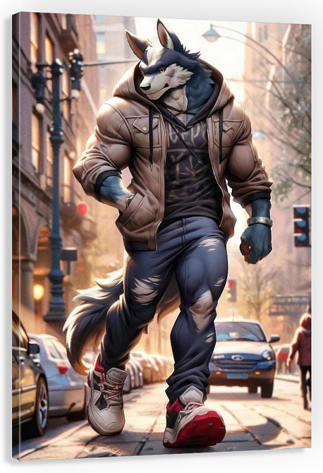 Картина Холсті в спортзал  Вовк KLM_19 50x70 см Київ - фото 1