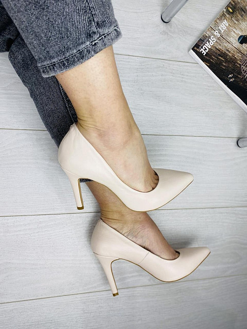 Nivelle Туфлі жіночі NIVELLE бежеві натуральна шкіра каблук 10см 40р (1826/91-9535) Коломия - фото 6