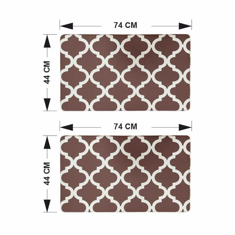 Набор коврики кухонные Lovely Svi из 2 шт: 44 x74 x1см и 44 x74x1см Коричневый Киев - изображение 3