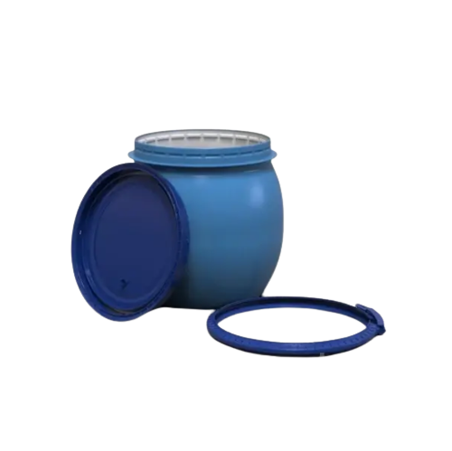 Бочка харчова 35 л d37см 3 кулі синя пластик.хомут + засувка LITOLAN Житомир - фото 3