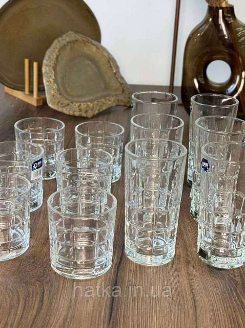 Набір склянок OLens "Кватро" 340 мл 6 шт. високий прозорий для дому та ресторанів 102-693 Київ - фото 3