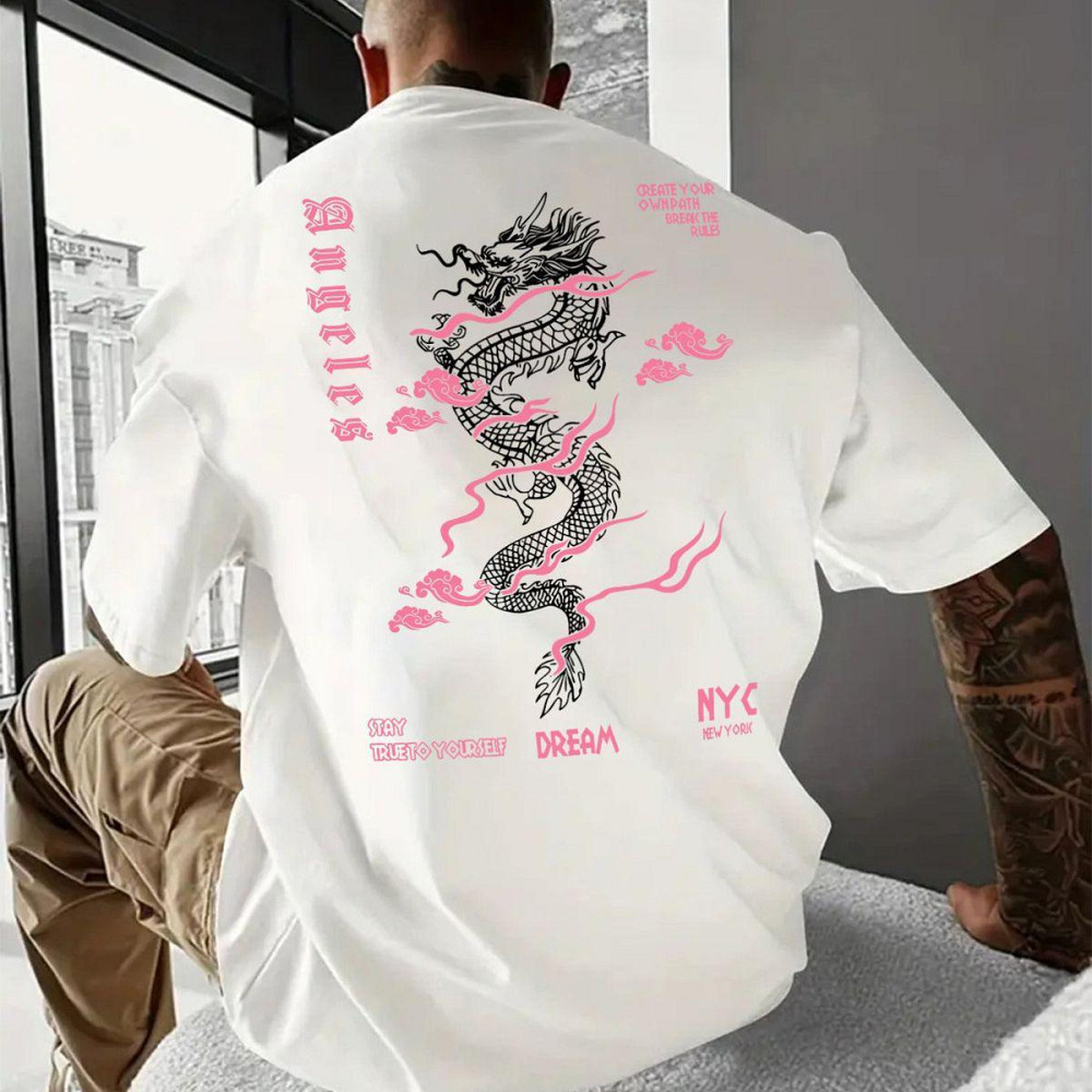 Футболка мужская с принтом  48 Белая 2664093753 Днепр - изображение 1