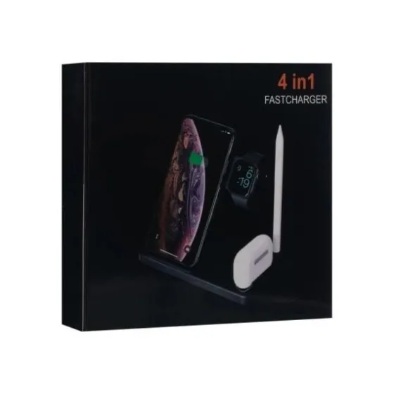 Безпровідна зарядка для телефону Smart Charger W30 4в1 10W Луцк