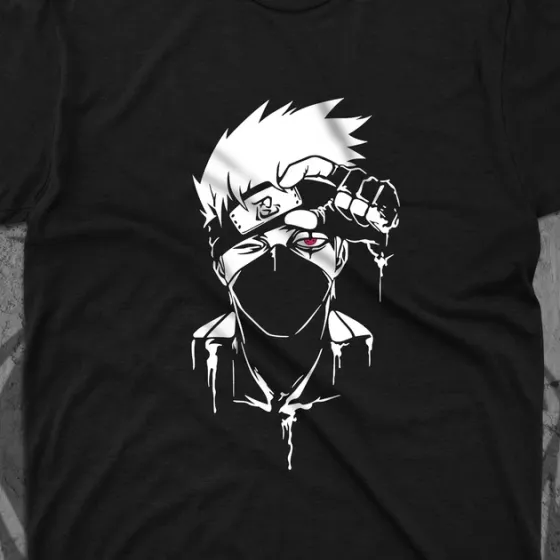 Футболка мужская с принтом Наруто Какаші Блек Размер 48 Anime0287 Днепр