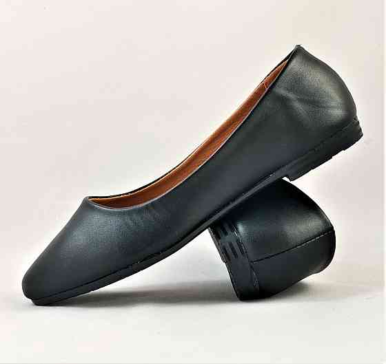 Женские Балетки Черные Мокасины Туфли (размеры: 36,37,38,39,40) - 00-13 Днепр