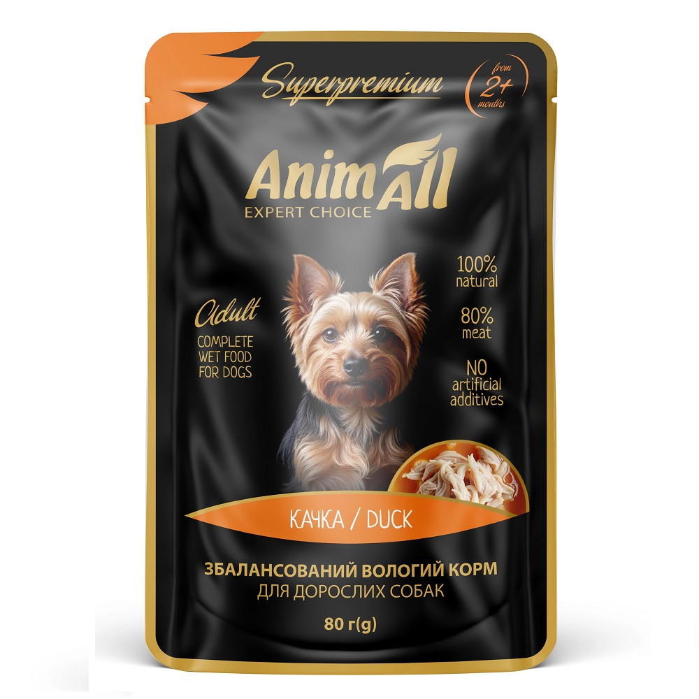 AnimAll АнимАлл влажный корм Утка для собак, пауч, 80г Киев - изображение 1