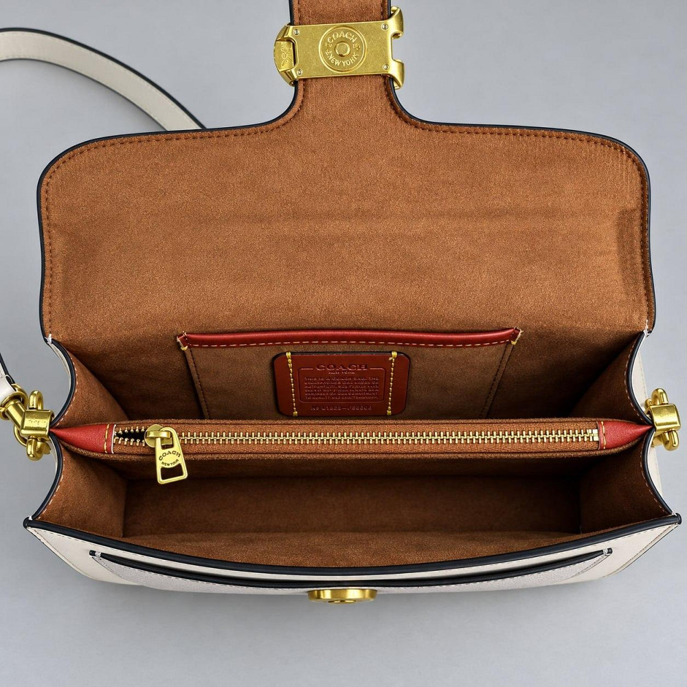 Женская брендовая сумка кроссбоди Coach Tabby Shoulder white Lux Киев - изображение 4