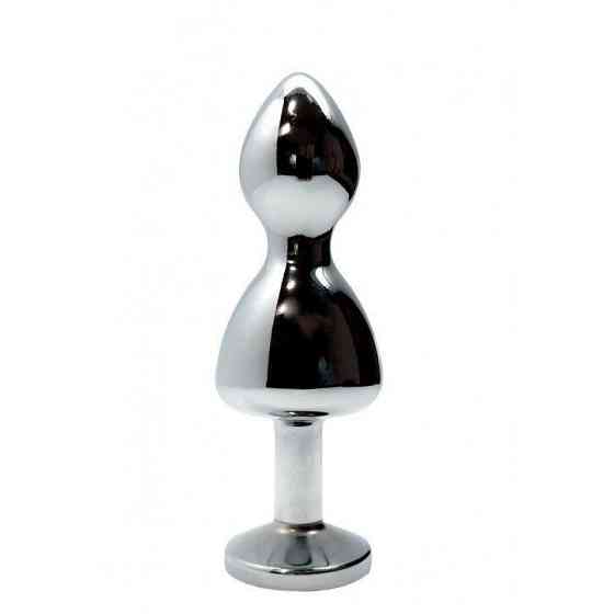 Металлическая анальная пробка Wooomy Lollypop Double Ball Metal Plug Red M диаметр 3,1см, длина 9,4с Sex Aura Киев