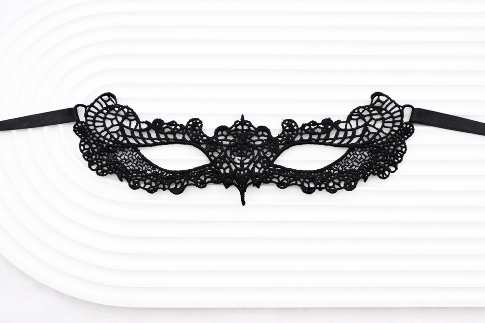 Маска карнавальная кружевная Таинственный взгляд one size черный Киев - изображение 1