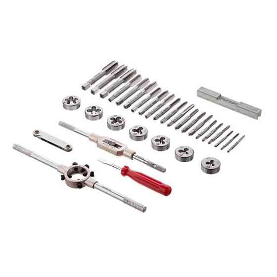 Набор плашек и метчиков, 32 ед., M3-M12 INTERTOOL SD-8032 Киев