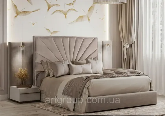 Кровать Sunrise Comfort 120 х 190 см Simple С подъемным механизмом и нишей для белья Мокко Днепр