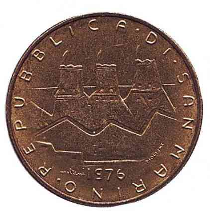 Монета 20 лир. 1976 год, Сан-Марино.UNC Полтава