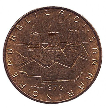 Монета 20 лір. 1976 рік, Сан-Марино.UNC Полтава - фото 1