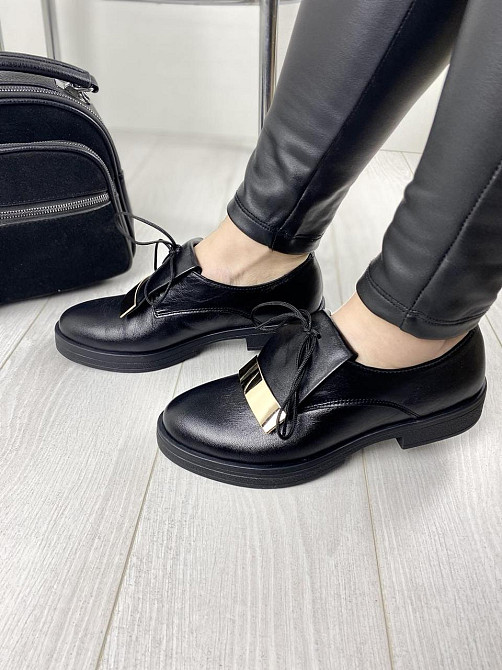 Olli Туфлі жіночі OLLI T-1-2450 чорні (весна-осінь, шкіра натуральна) (3238) Коломыя - изображение 1