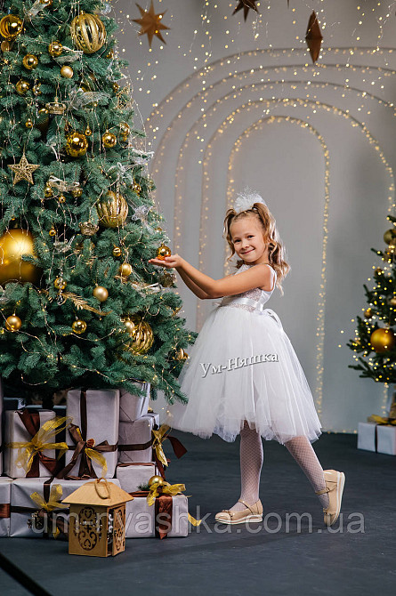 Детское нарядное платье Снежинка с блестками Кривой Рог - изображение 11