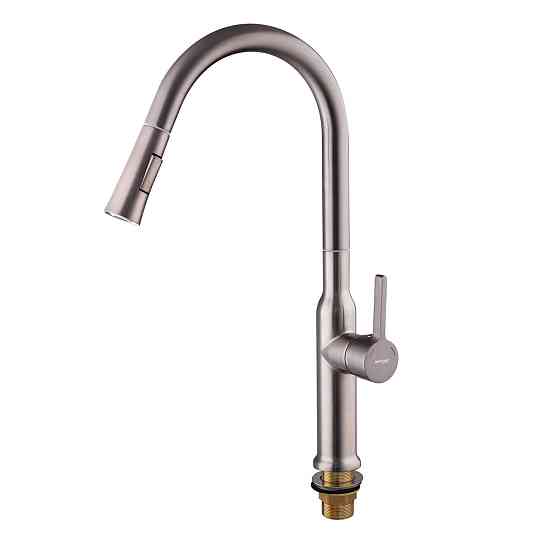 Кухонный смеситель с выдвижным изливом Mixxus Premium PULL 014 GRAPHITE (MI6959) Харьков