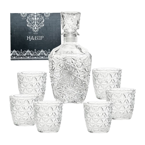 Набір для напоїв 7 предметів (графін-800мл + 6 склянок-200мл) 9099-4 S&T
    
            
                Набір для напоїв 7 предметів (графін-80 Житомир - фото 1