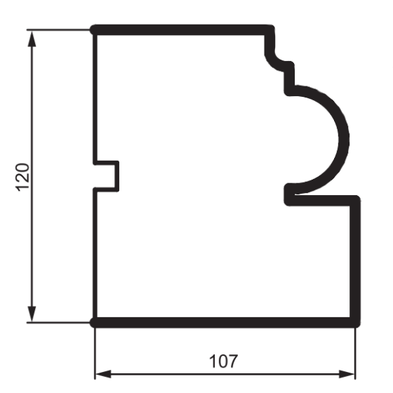 Карниз фасадный Prestige Decor KC 136 Днепр