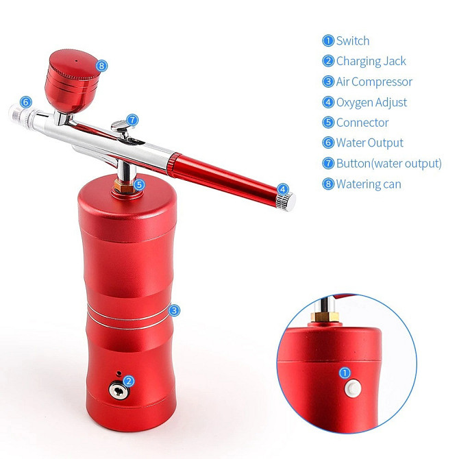 Аэрограф для ногтей Beaty Airbrush System с USB-кабелем Винница - изображение 7