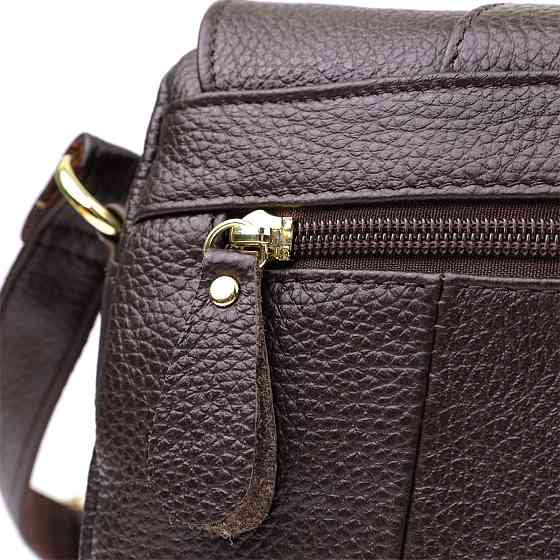 Сумка з натуральної шкіри для стильних жінок Vintage 22973 Коричневий Київ