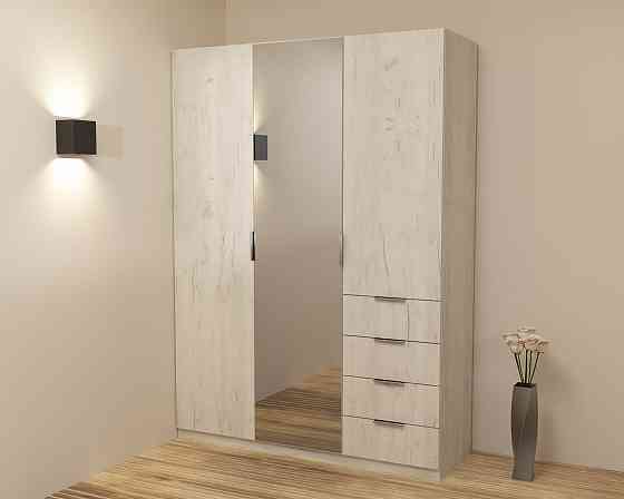 Шафа Крістал 2, Дуб Крафт Білий, 1500х520х2100 Львів