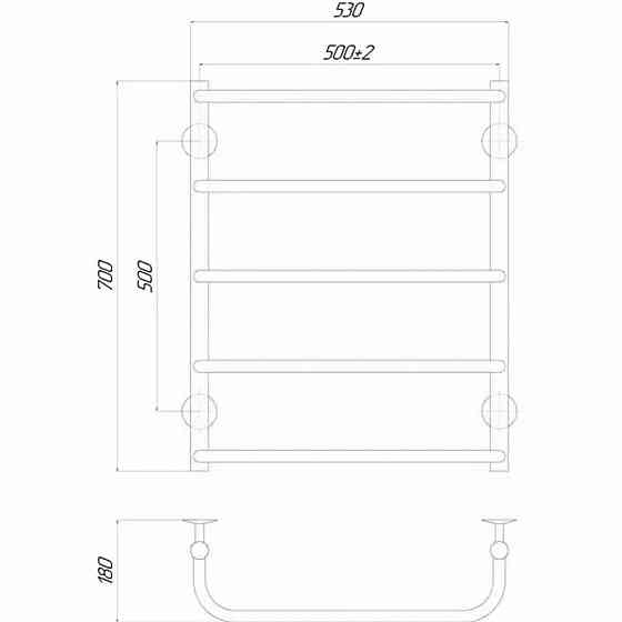 Полотенцесушитель UNIO LS ЕU 700-500-5 Лесенка Скоба электро Киев
