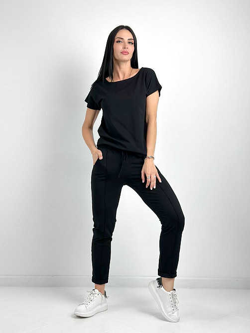 Літній прогулянковий костюм трикотажний "Saimon" оптом | Батал | Розпродаж моделі Київ - фото 3