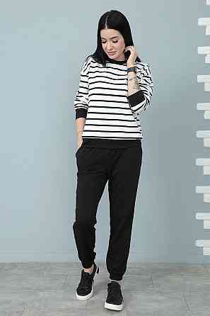 Демісезонний костюм в смужку "Delight" оптом | Батал Чорний, 50-52 Київ