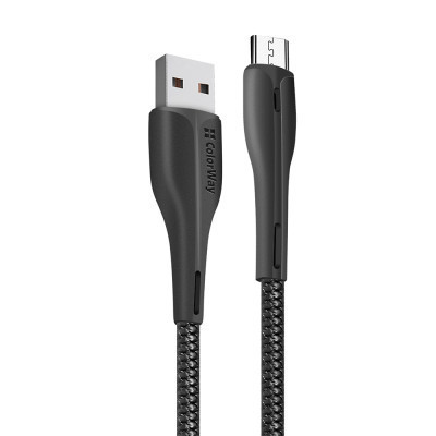 Дата кабель USB 2.0 AM to Micro 5P 1.0m led black ColorWay (CW-CBUM034-BK) Вінниця - фото 2